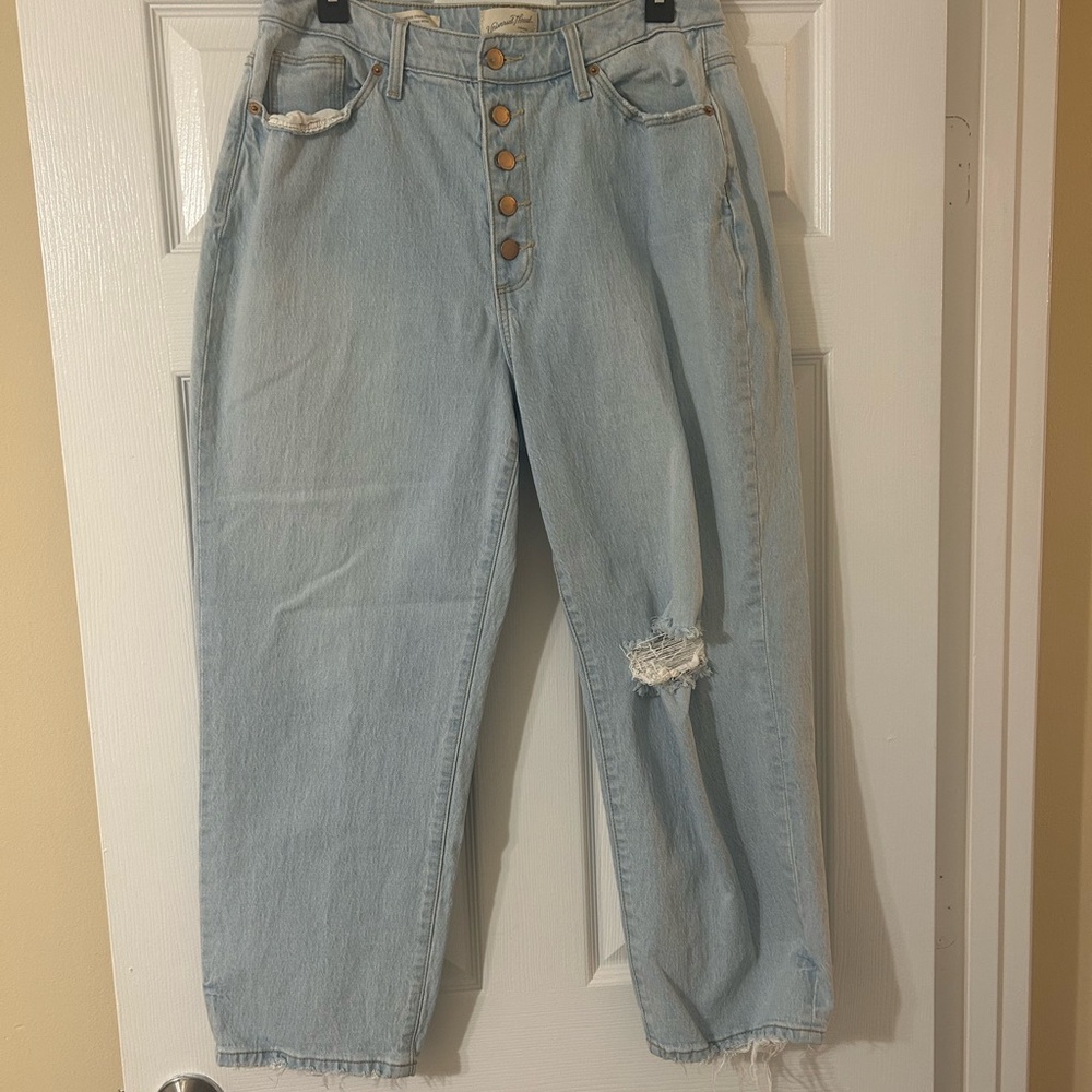Universal Thread High Rise Light Blue Jeans with Rips
